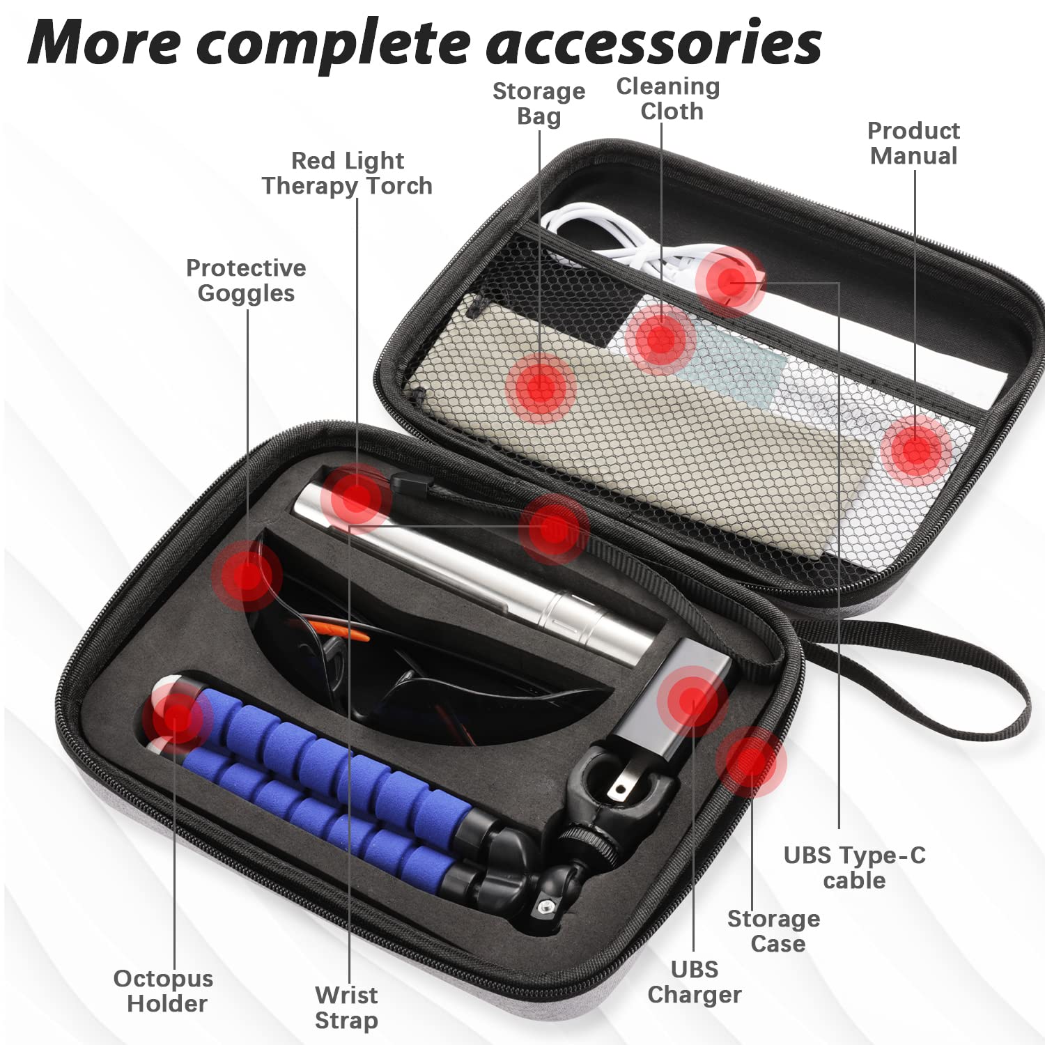 Red Light Therapy Device for Pain Relief - 630nm, 660nm & 850nm Wavelengths Handheld LED Light Therapy for Muscle & Joint Pain - Portable Infrared Therapy for Home Use, Recovery, and Wellness