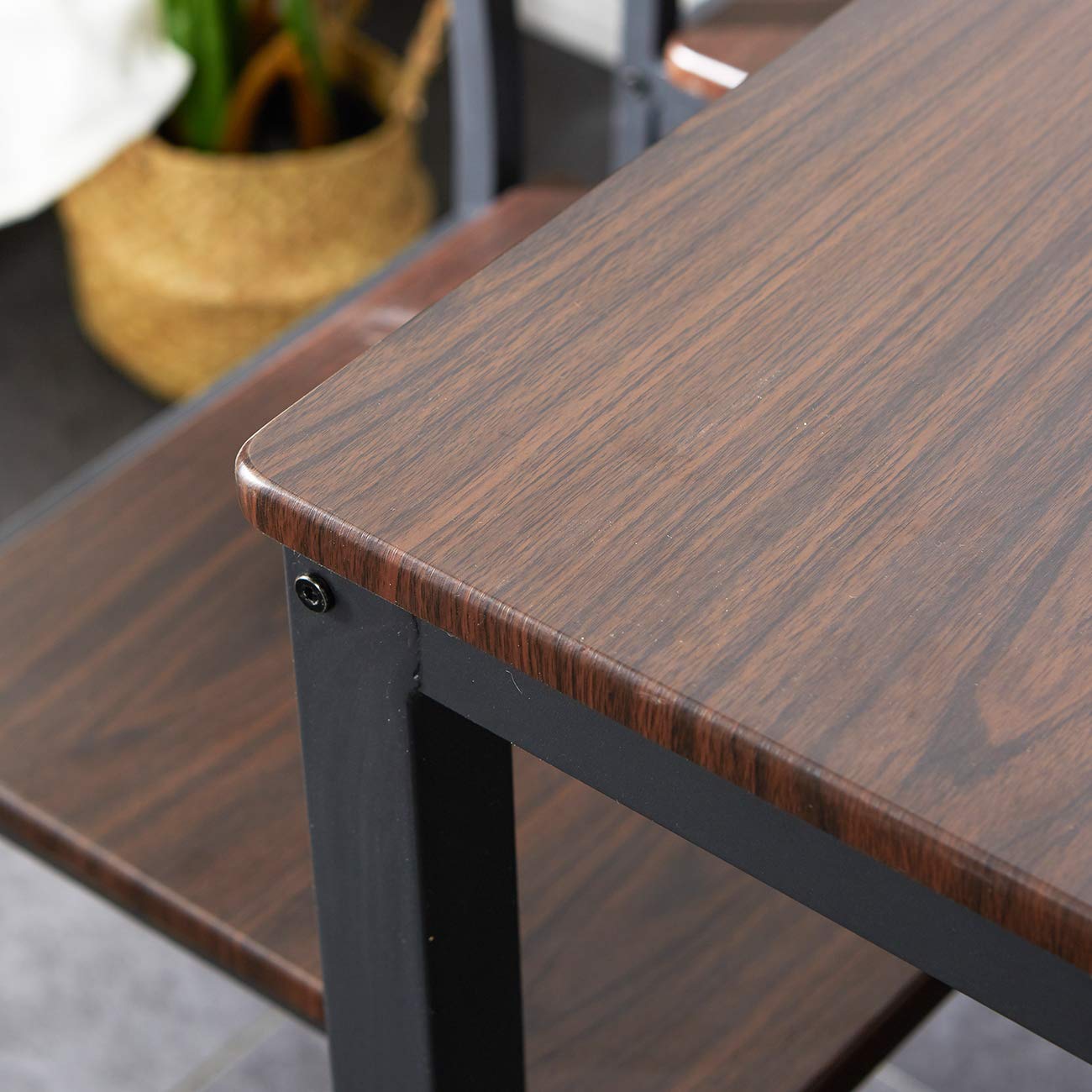 DlandHome 4-Piece Dining Table Set - Rectangular Kitchen Table with Chairs & Bench, Space-Saving Design for Small Kitchens & Dining Rooms | Perfect for Family Meals, Breakfast Nooks & Apartment Living