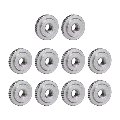 304 Stainless Steel Knurled Thumb Nut - M4 Size Hand-Tightened Knurled Knob for Machine Tools, Cabinets & 3D Printer Beds | Durable Grip for Easy Adjustments in DIY Projects & Industrial Applications