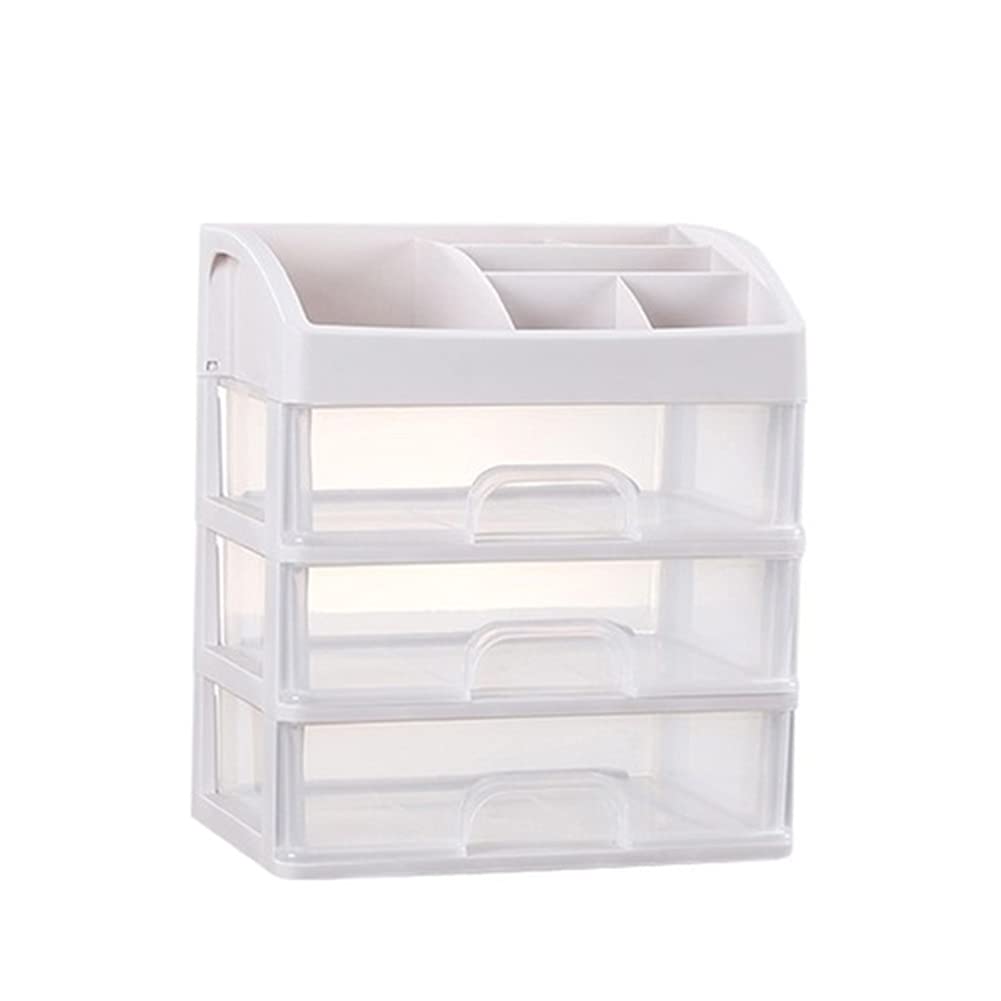WYFDC 5-Layer Makeup Brush Organizer with Drawer - Jewelry Storage Box, Nail Polish Holder & Desktop Organizer for Cosmetics, Beauty Tools, and Small Accessories - Perfect for Vanity, Bathroom, and Travel Organization