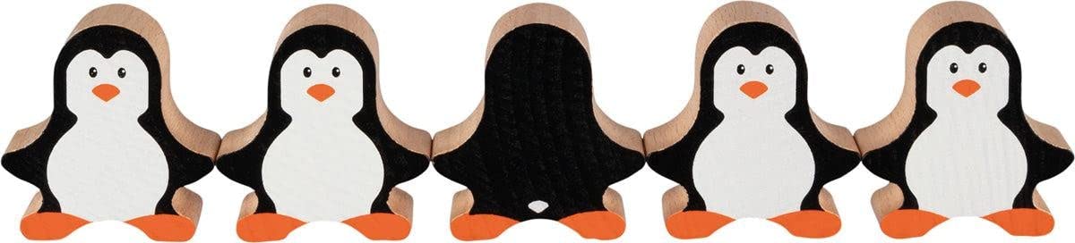 Goki Penguin Stacking Game Toys - Colorful Wooden Animal Balancing Blocks for Kids (Multicolor, 58683) - Fun Learning & Family Game Night Activity