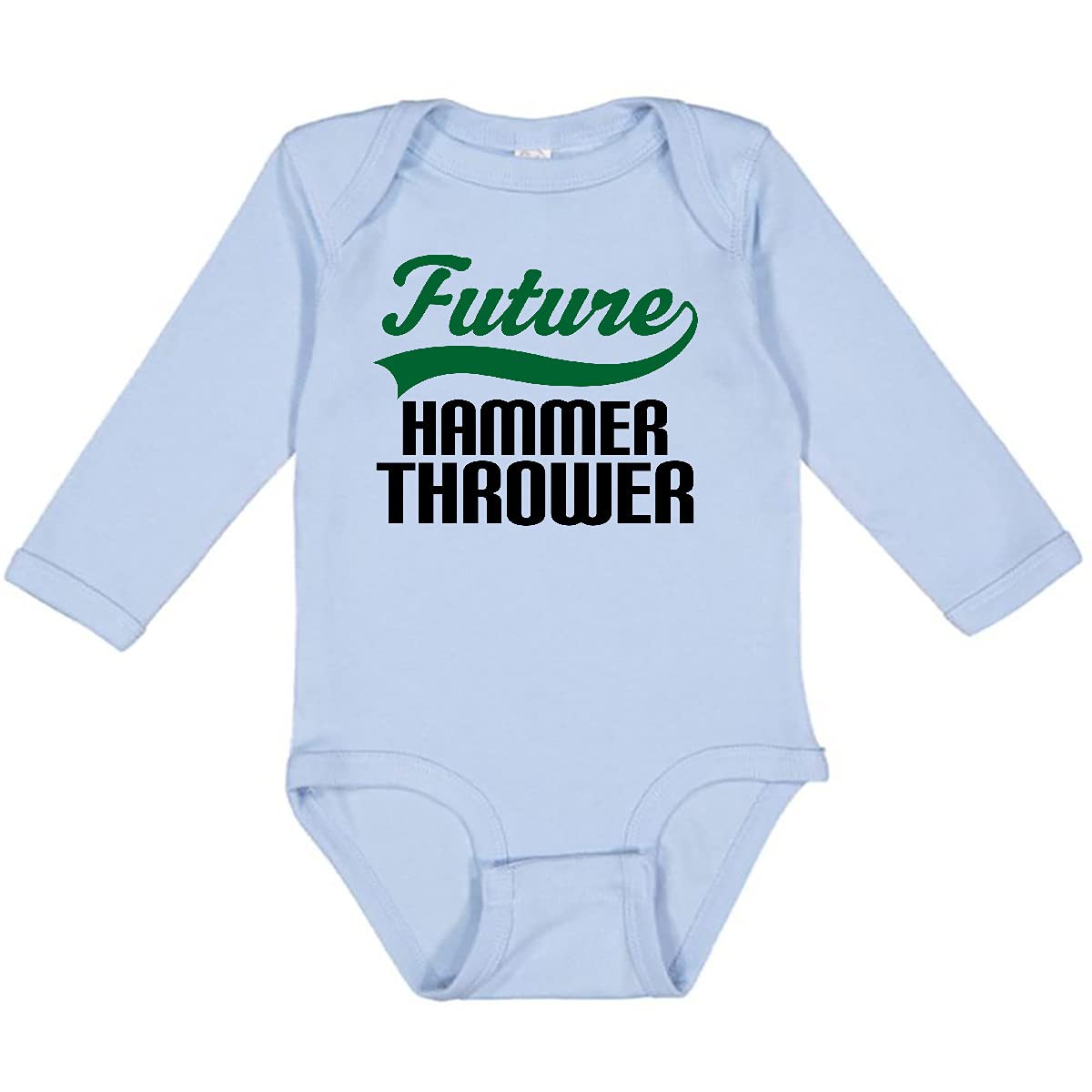 Inktastic Future Hammer Thrower Long Sleeve Baby Bodysuit - Soft Cotton Creeper for Newborns & Infants - Perfect for Sports Events, Playtime & Photo Shoots