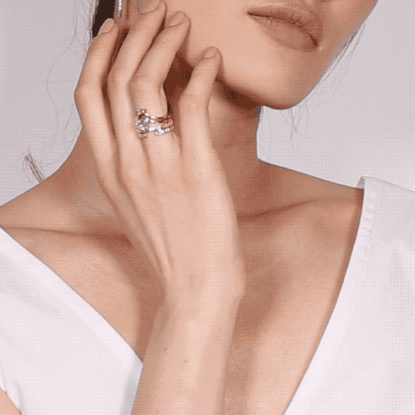 Oval Eye Ring - Elegant Gold or Silver Jewelry for Women, Perfect for Parties, Weddings & Everyday Wear