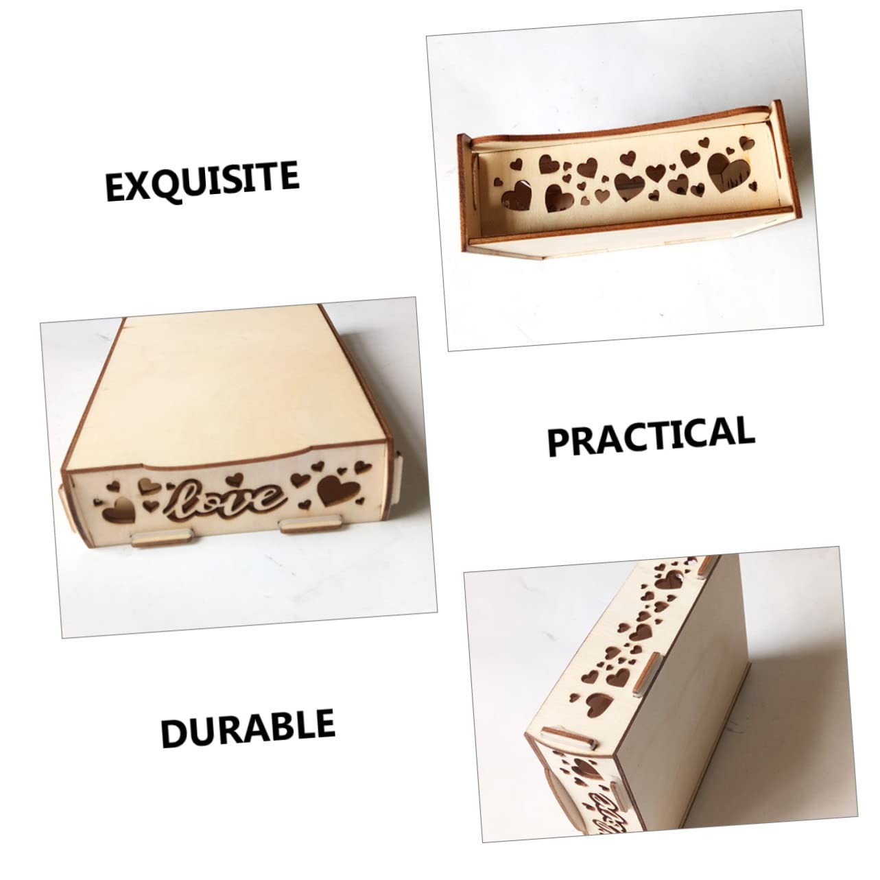 2-Pack MAGICLULU Wedding Guest Book Sign Holder Stand - Elegant Boxwood Display for Wedding Guest Books, Baby Books & Special Events - Perfect for Ceremonies, Receptions & Milestone Celebrations