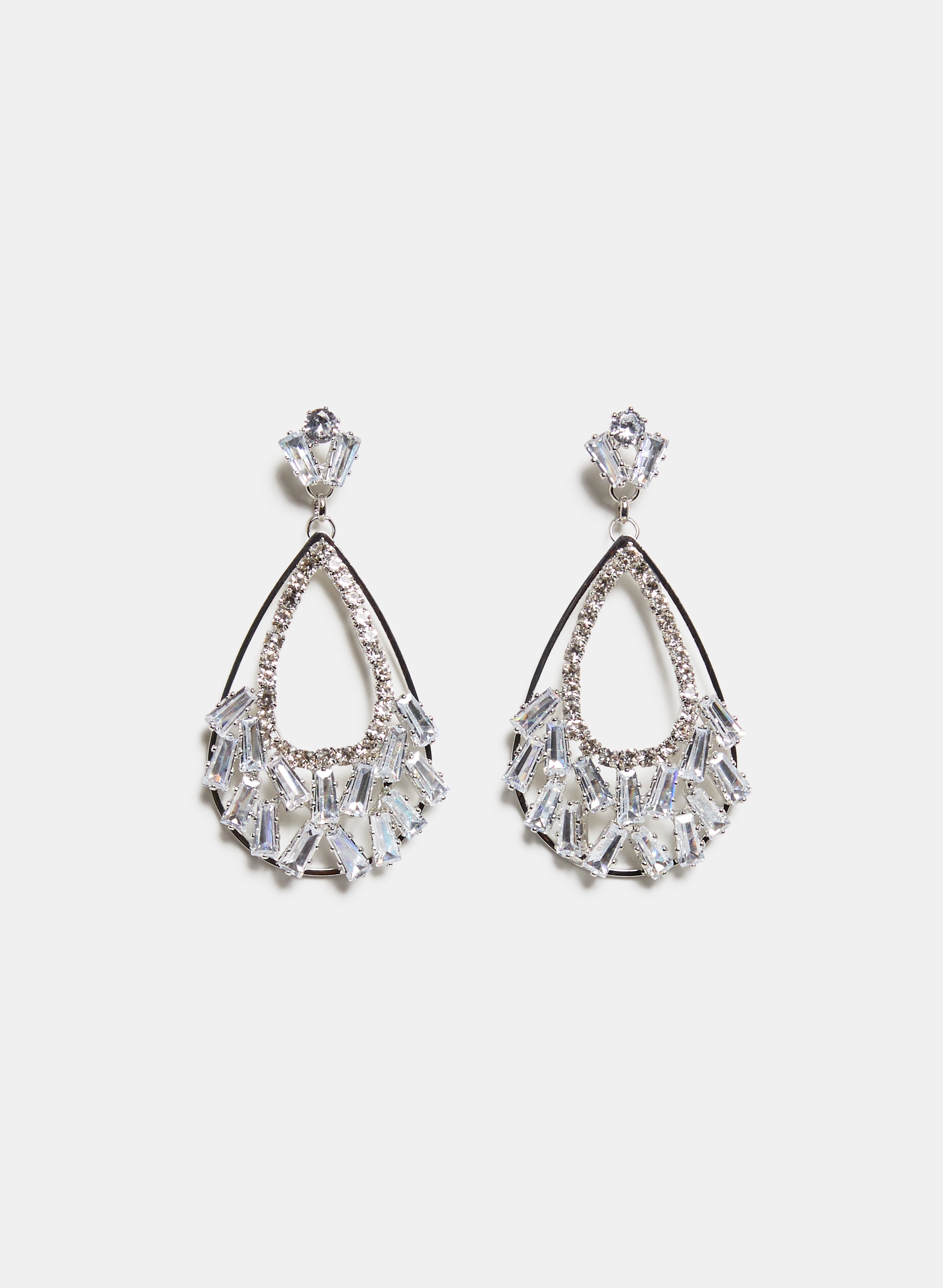 Elegant Crystal Teardrop Earrings for Women - Dainty Drop Dangle Jewelry - Perfect for Weddings, Parties & Special Occasions