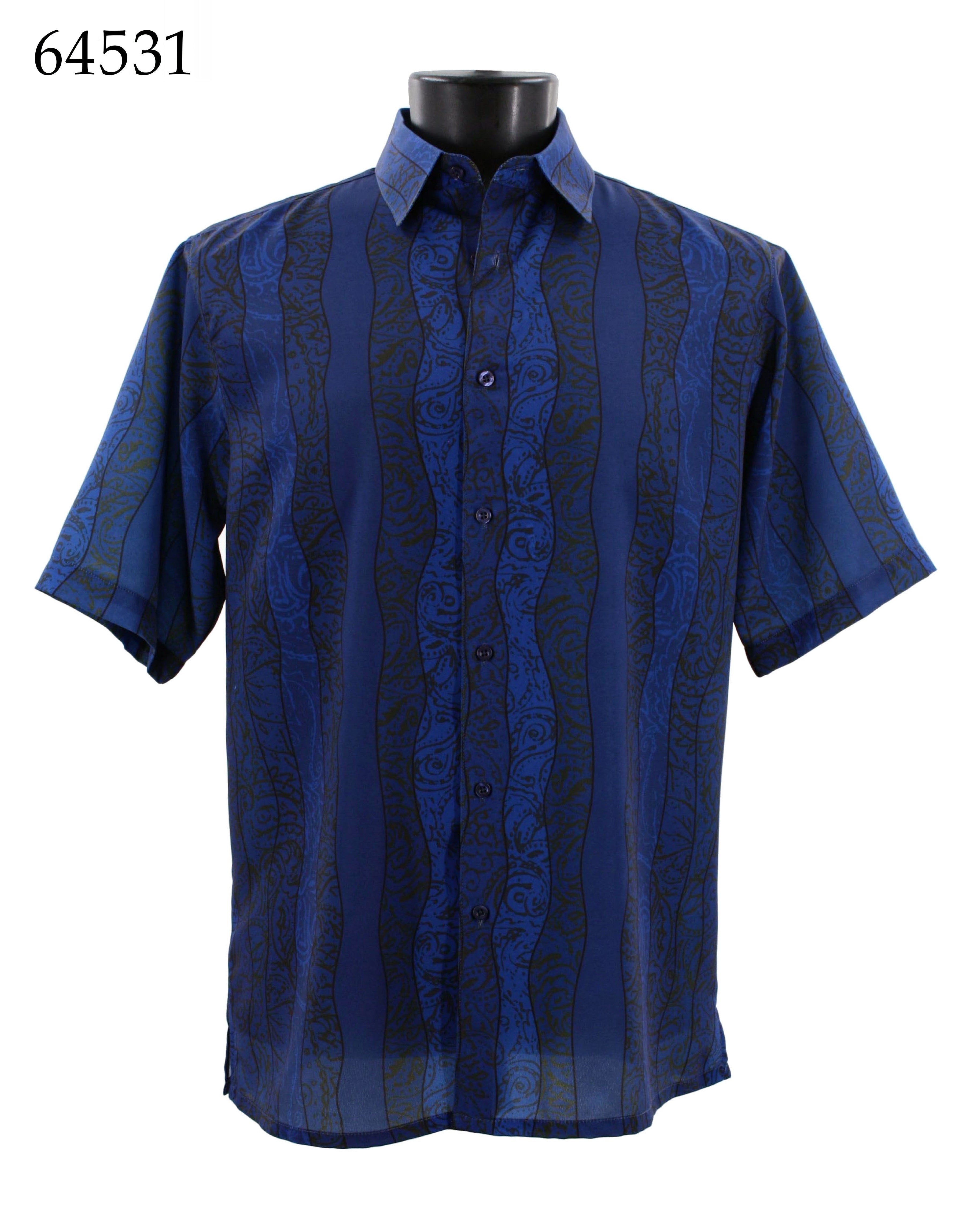 Bassiri Men's Short Sleeve Casual Shirt 64531 - Breathable Cotton Comfort Fit for Summer, Outdoor Activities & Business Casual Wear