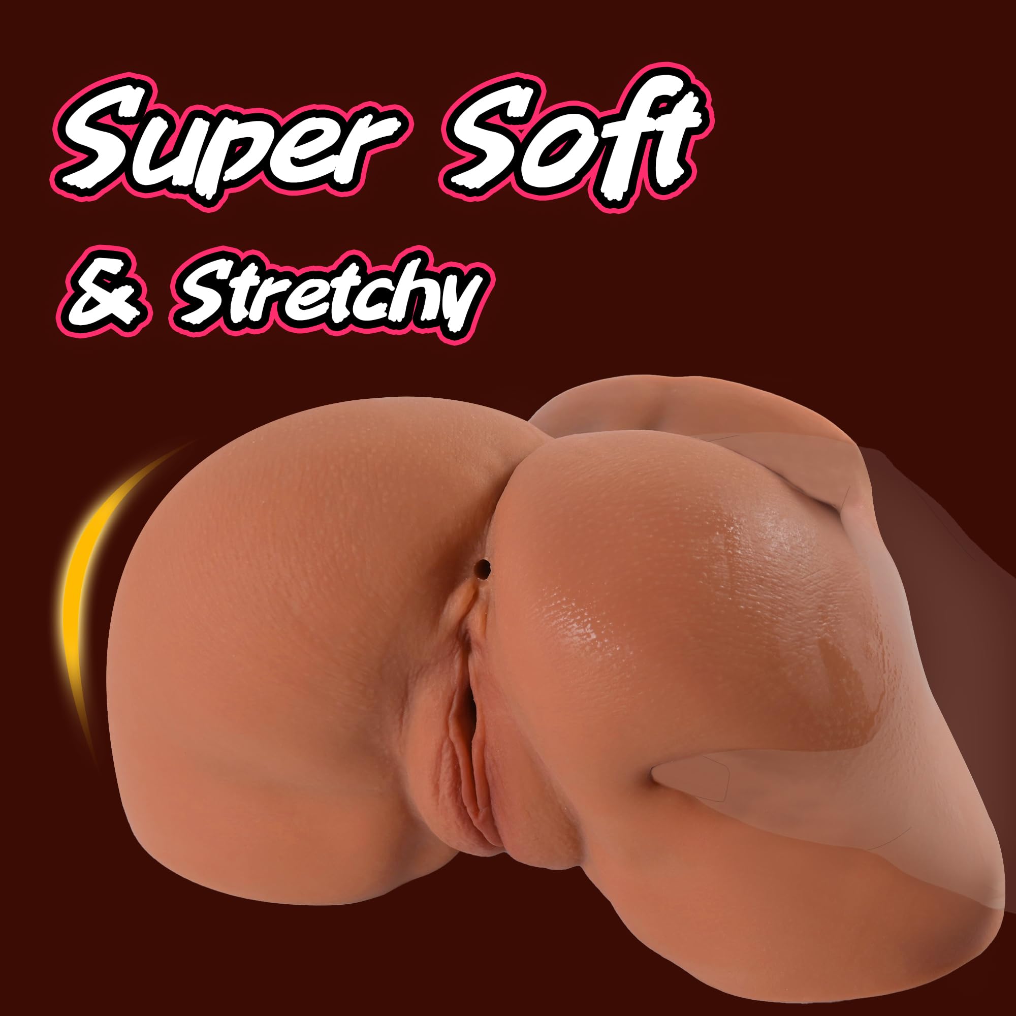 Realistic Male Masturbator with Big Ass & Dual Hole Design - Lifelike Pocket Pussy & Anal Stroker for Men | Perfect for Solo Play, Discreet Storage & Enhanced Pleasure Experience
