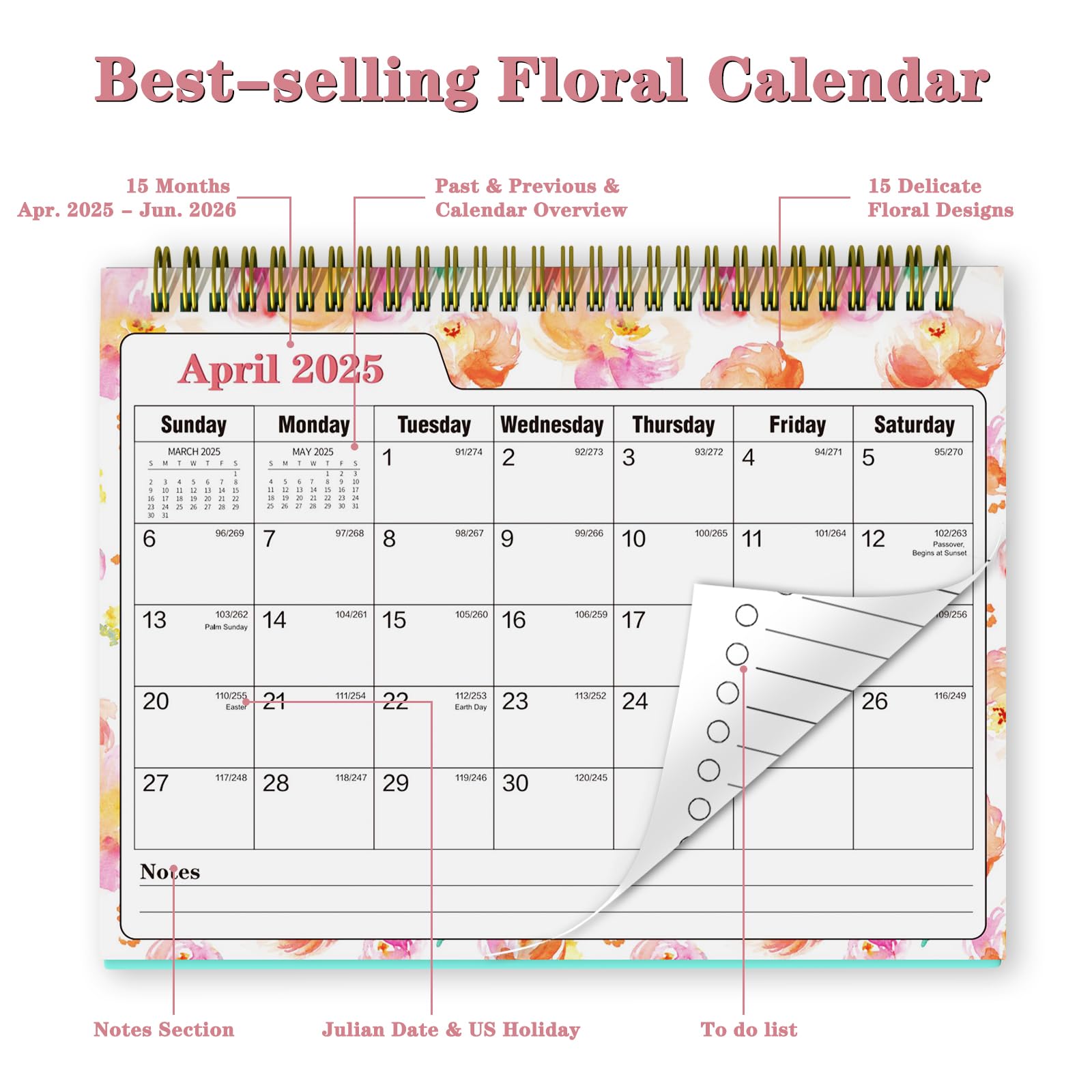 2025-2026 Small Standing Desk Calendar | 8