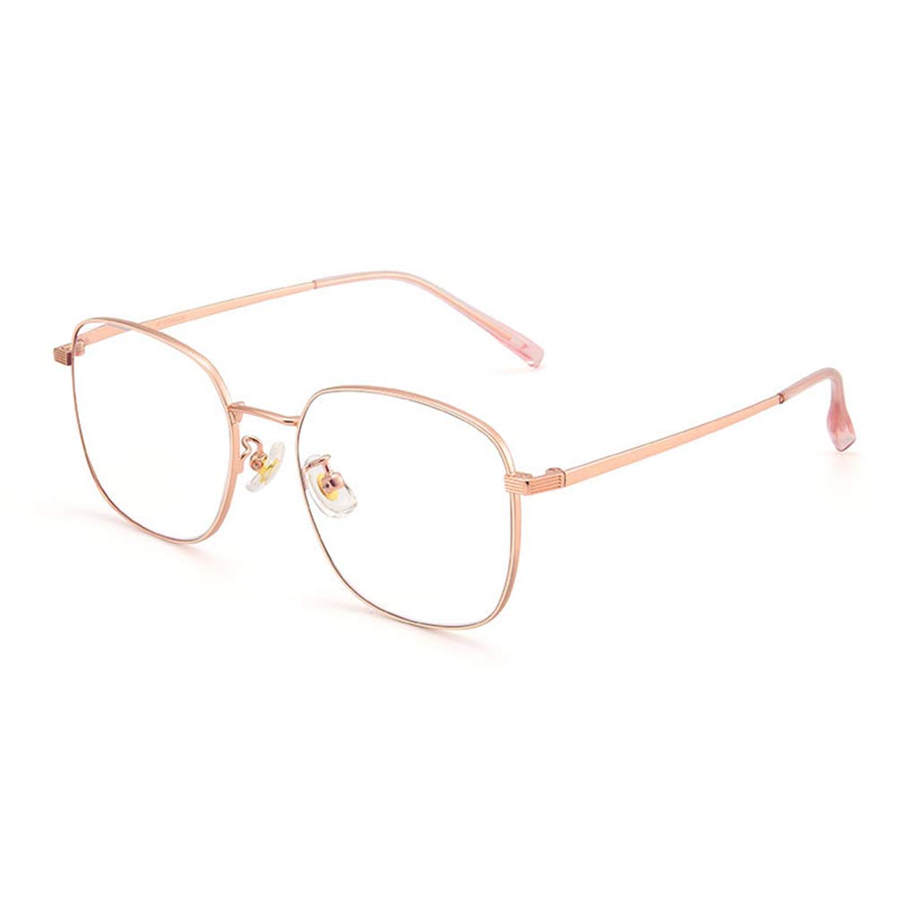 HQMGLASSSES Smart Progressive Multifocal Blue Light Blocking Reading Glasses for Men & Women, Rose Gold Frame +1.75 Magnification - Perfect for Office Work, Computer Use & Reading Books