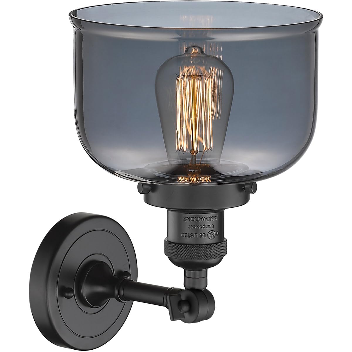 Innovations INNO203-BK-G73-LED Black LED Wall Sconce Light Fixture - Modern Indoor/Outdoor Lighting for Bedroom, Hallway, Porch & Patio