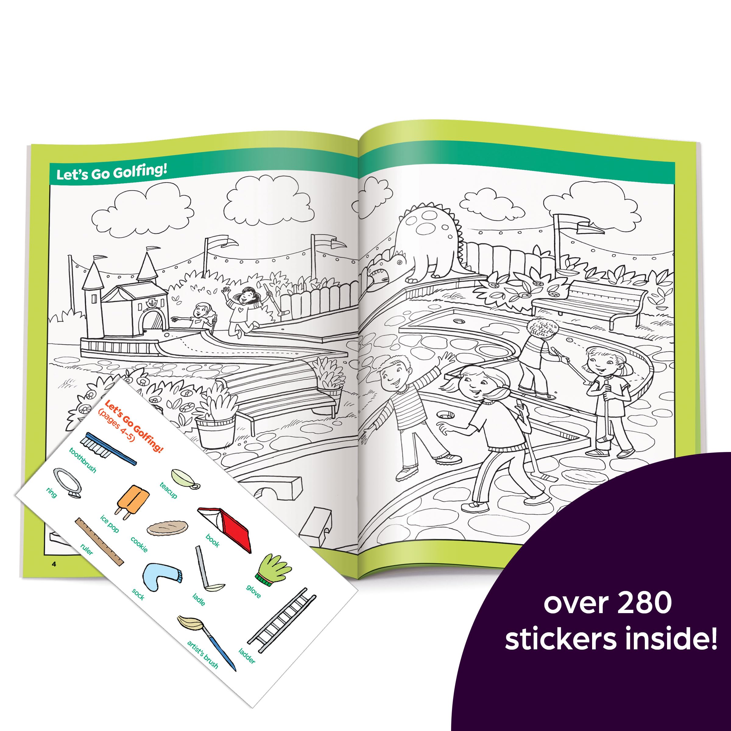 Playtime Sticker Puzzles for Kids - Highlights™ Sticker Hidden Pictures® Activity Book - Fun Learning Games for Classroom & Travel