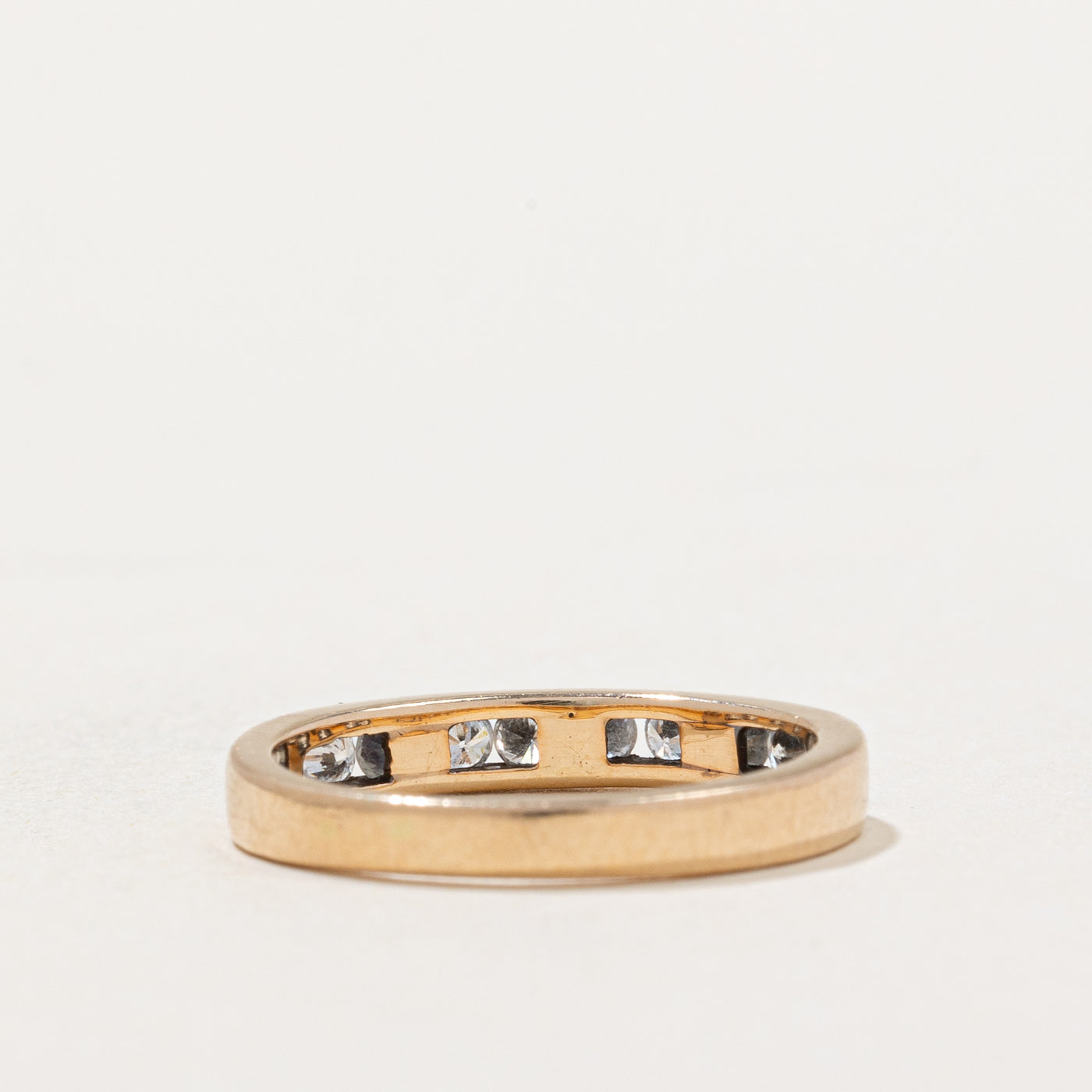 0.30ctw Semi Eternity Channel Set Diamond Wedding Band Ring - Size 4 | Perfect for Engagement, Anniversary & Everyday Elegance