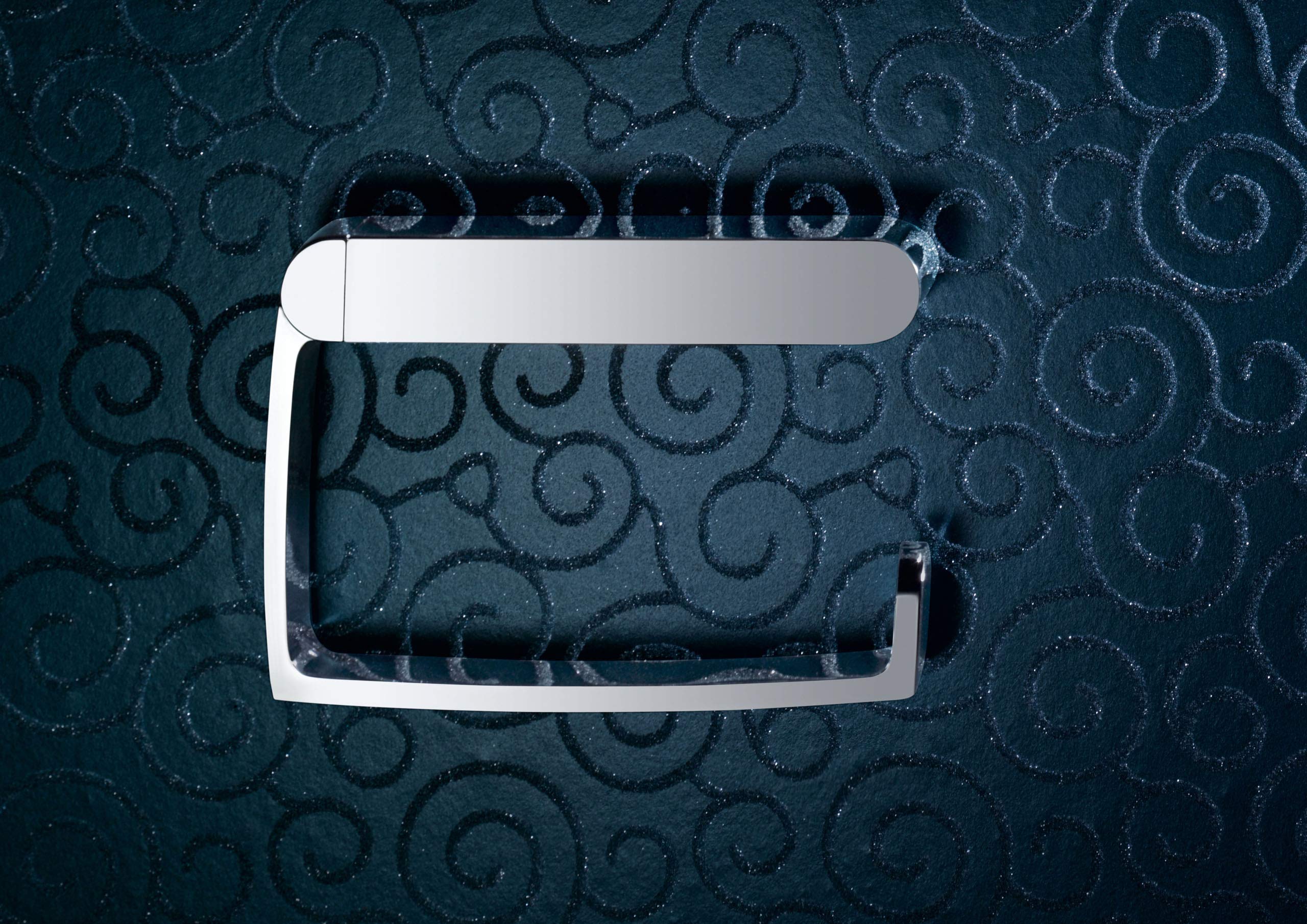 Elegant Chrome Toilet Paper Holder Without Lid - Modern Bathroom Accessory for Home & Office Use