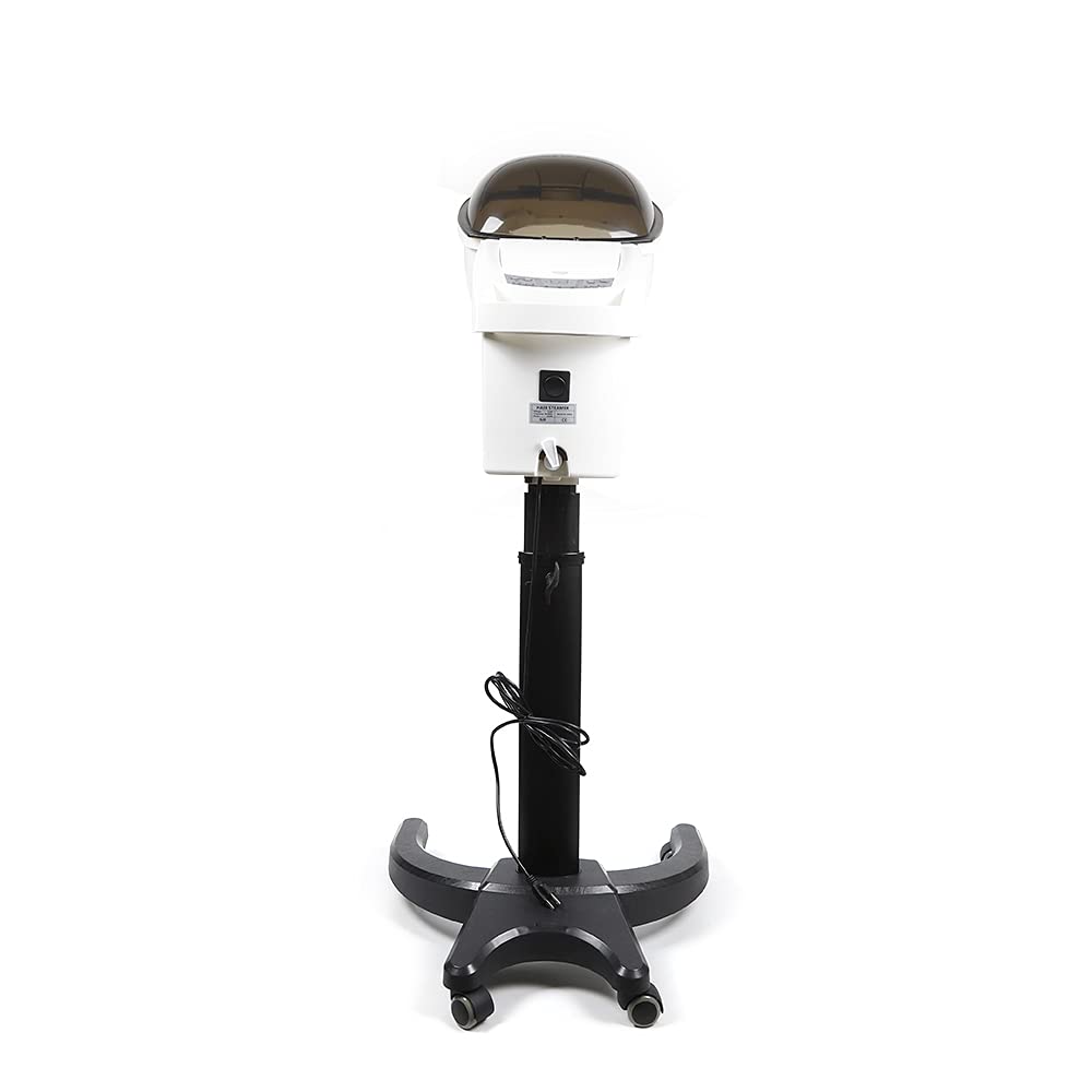 Professional Salon Hair Steamer Machine with Ozone Therapy - 700W Steam Spa for Hair Dye, Deep Conditioning & Oil Treatment - LCD Display & Timer (110V White) - Perfect for Salons & At-Home Hair Care