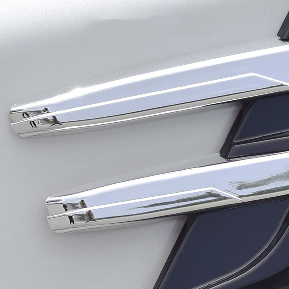 Universal Car Air Vent Cover Trim - Chrome Carbon Fiber Design for Most Cars & SUVs | Stylish Side Mesh Vent Flow Decoration for Enhanced Interior Aesthetics & Customization