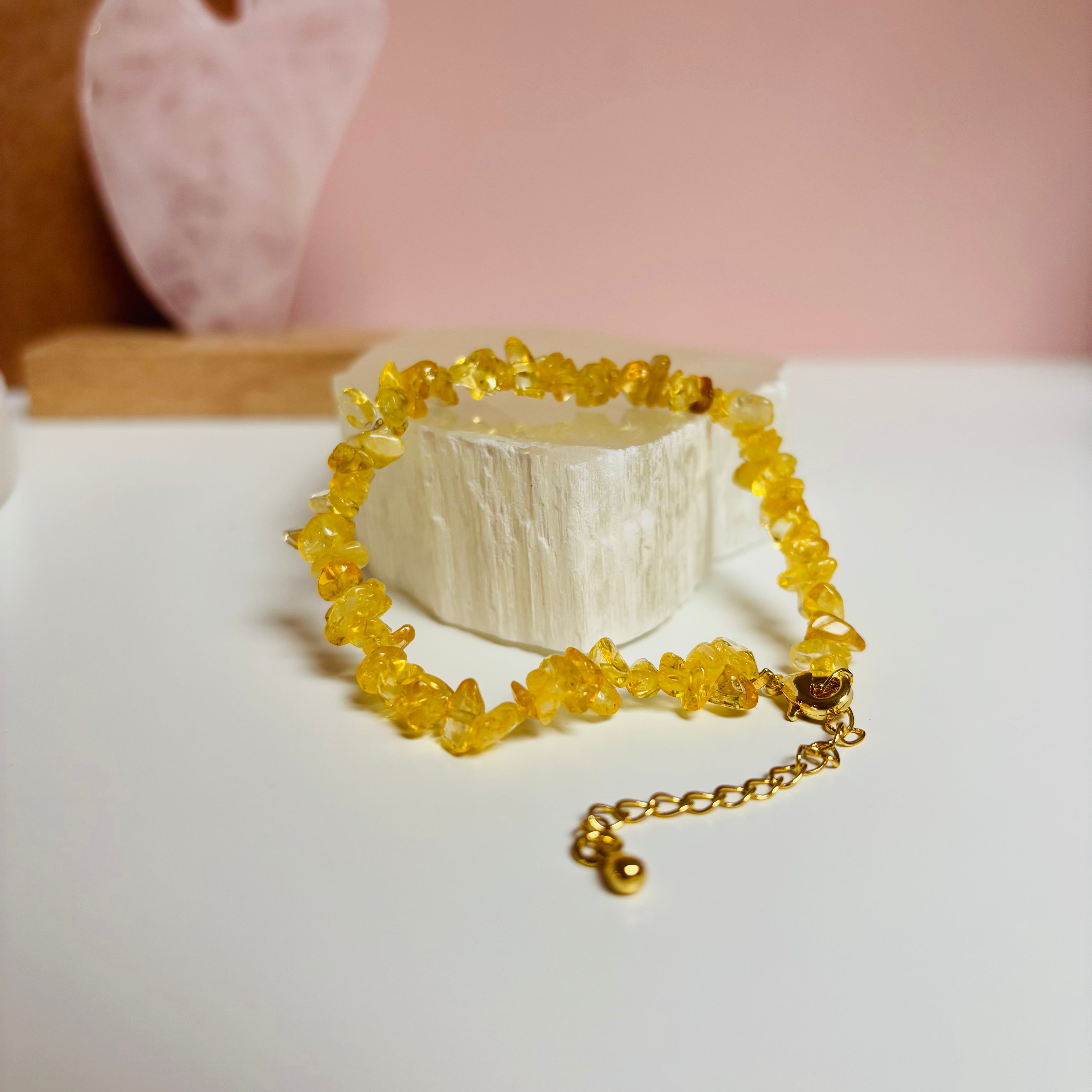 Citrine Split Armband - Adjustable Crystal Bracelet for Women, Healing Stone Jewelry - Perfect for Yoga, Meditation & Spiritual Healing