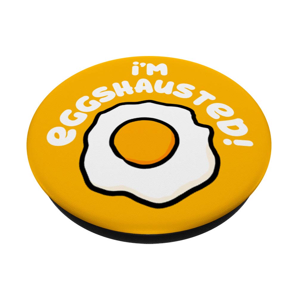 Funny Egg Puns T-Shirt - I'm Eggshausted Eggcited for Eggs Omelette Design - Perfect for Breakfast Lovers, Cooking Enthusiasts & Humor Gifts