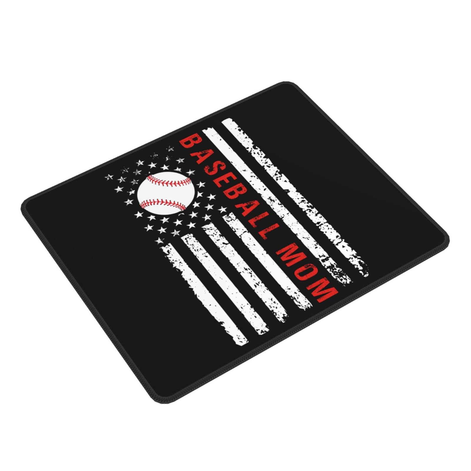 SIYTUAU USA Flag Baseball Mouse Pad - 10x12 Inch Waterproof Non-Slip Rubber Gaming Mouse Pad for Laptop & Office Use - Perfect for Baseball Fans, Gamers & Patriotic Home/Office Decor