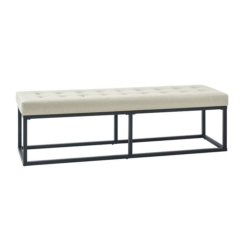 Amparo Mid Century Modern Bench with Sturdy Metal Base - Perfect for Living Room, Bedroom, or Entryway Seating