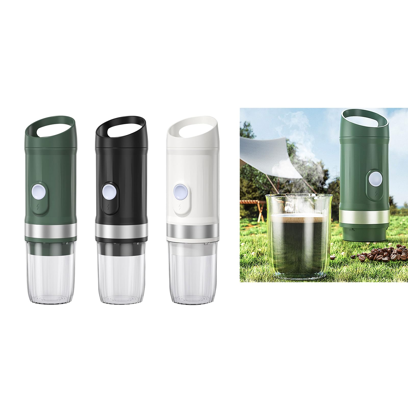 Portable Rechargeable Electric Espresso Machine for Capsule & Ground Coffee - Perfect for Car, Camping, and Travel Adventures