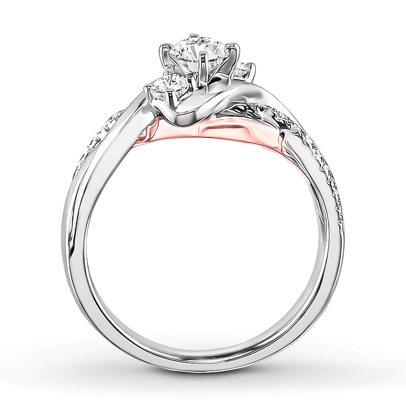 5/8 Carat (CTW) Moissanite Engagement Rings for Women - 10K/14K/18K Gold & Platinum Plated Silver Wedding Rings - Perfect for Proposals, Anniversaries & Special Occasions