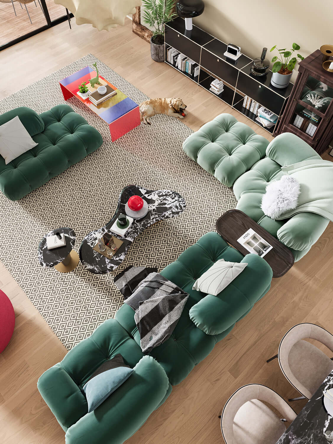 Luxury Modern Modular Sectional Sofa - Custom Fabric Options for Living Room, Lounge & Home Theater - Comfortable & Stylish Sofa Set for Family Gatherings & Entertainment