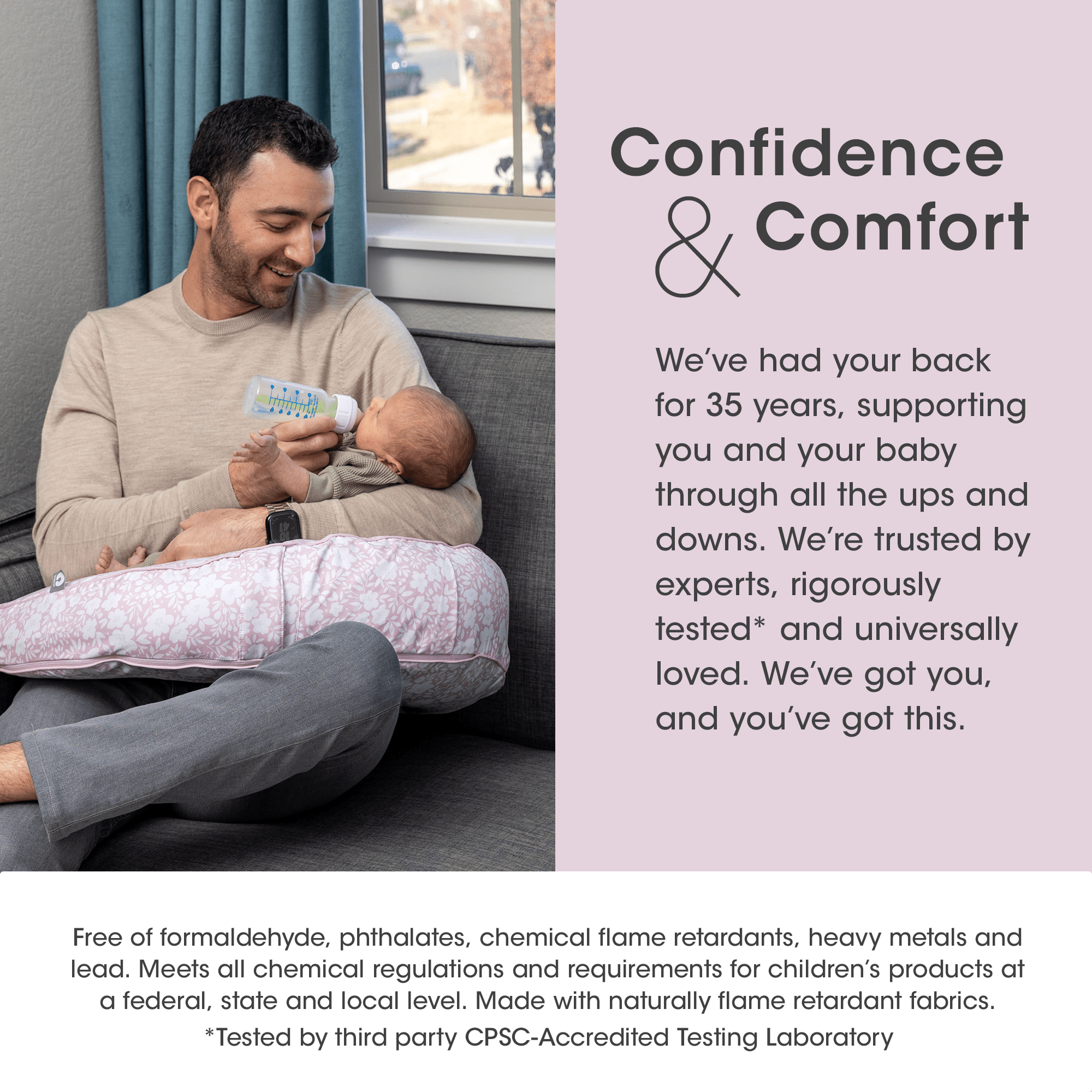Boppy Uplift™ Nursing Pillow - Comfortable Breastfeeding Support for New Moms - Perfect for Nursing, Bottle Feeding & Tummy Time