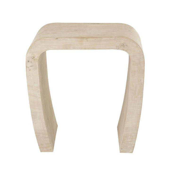 20x20 Inch White Burl Wood Accent Table - Modern Side Table for Living Room, Bedroom & Office Decor