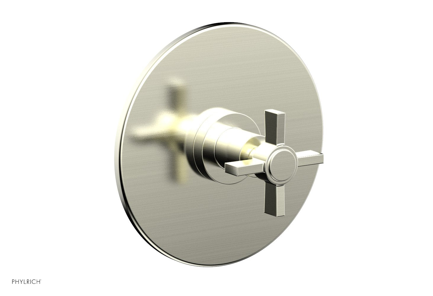 BASIC 1/2 Thermostatic Shower Trim with Blade Cross Handle - DTH137 - Perfect for Modern Bathroom Renovations & Spa-Like Shower Experience