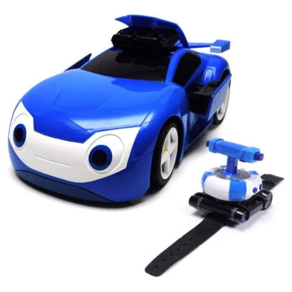 Power Battle Watch Shooting Car Toy - Korean Animation Character Collectible (Bluewil) - Perfect for Kids Playtime, Birthday Gifts & Anime Fans Collection
