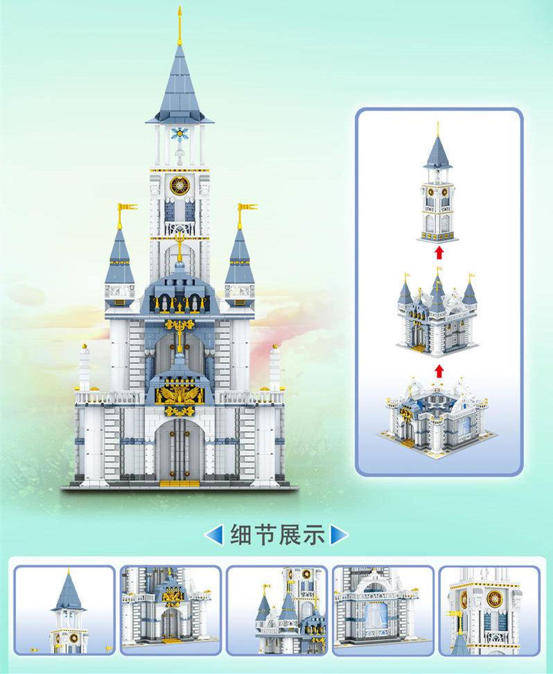 ZHEGAO 00964 The Fierce Tower Mini Brick Building Set - 4906pcs for Adults, Collectors & DIY Enthusiasts - Perfect for Home Decor, Gift Giving & Creative Display