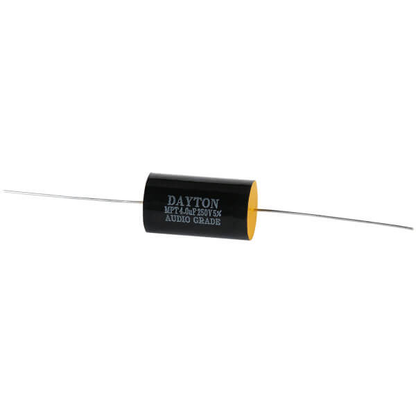 Dayton Audio DAC4PE 4.0uF Polypropylene Capacitor - High-Quality Audio Component for Speaker Crossovers & Hi-Fi Systems