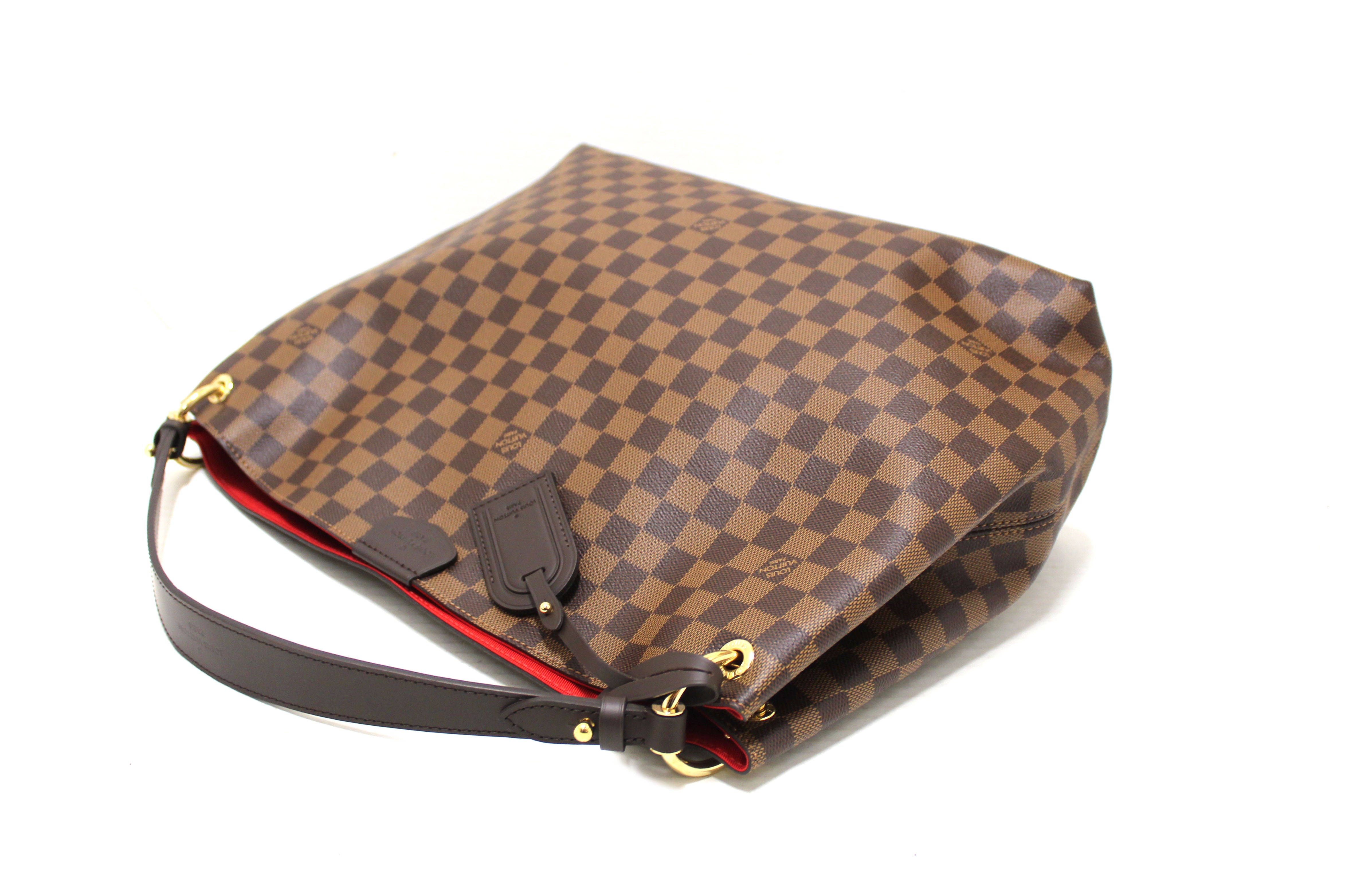 Authentic Louis Vuitton Damier Ebene Graceful MM Hobo Shoulder Bag - Luxury Designer Handbag for Women, Perfect for Work, Travel & Everyday Use