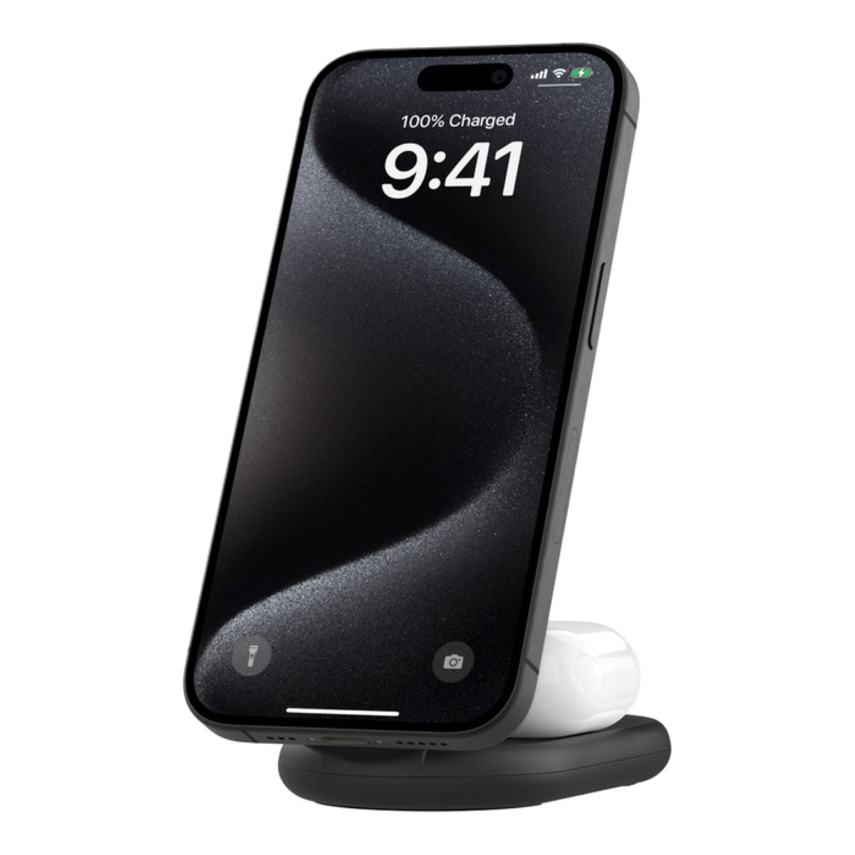 Belkin BoostCharge 2-in-1 Qi2 Magnetic Foldable Wireless Charger 15W - Fast Charging for iPhone & Android - Perfect for Bedside, Office & Travel