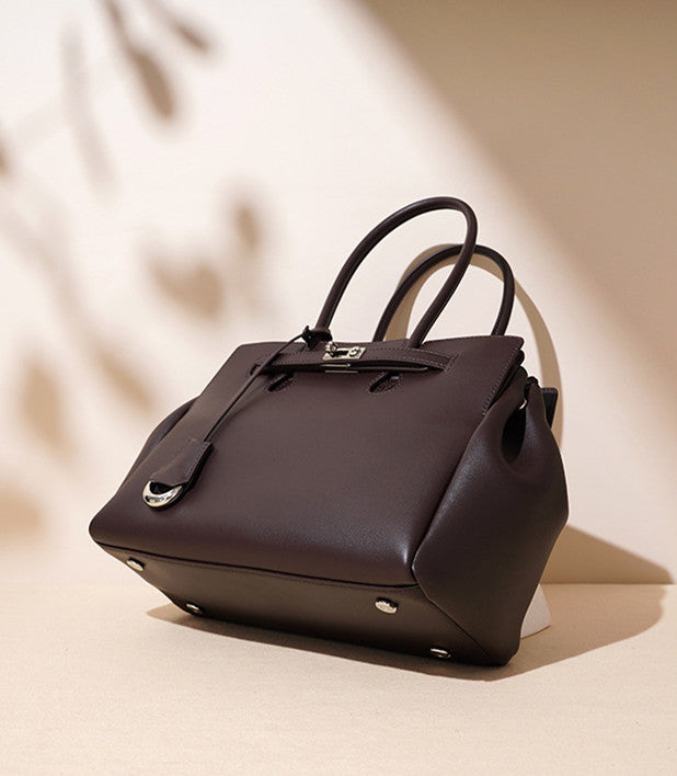 Premium Genuine Leather Work Tote Bag for Women - Professional Office Laptop Briefcase - Spacious & Stylish Business Handbag for Work, Travel & Daily Commute