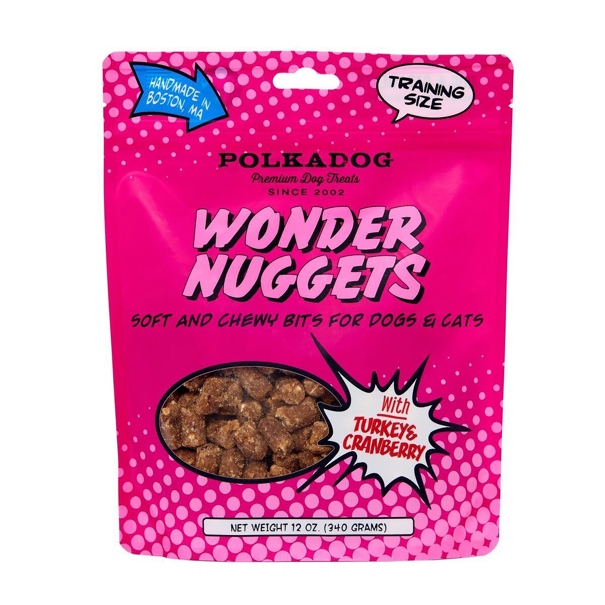 Polkadog Wonder Nuggets with Turkey & Cranberry - Grain-Free Dog Treats for Training & Rewards - Perfect for Small & Medium Breeds