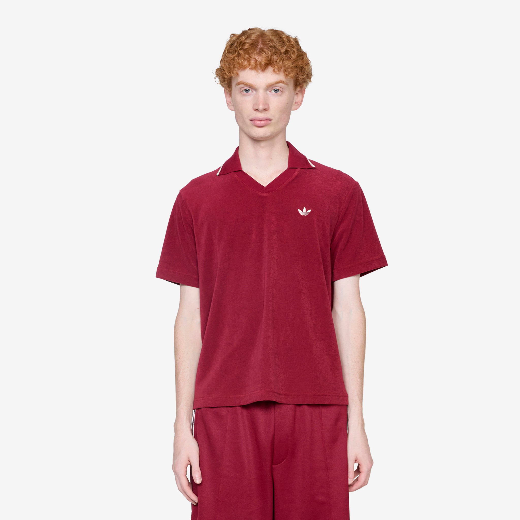 Wales Bonner x Polo Shirt Collegiate Burgundy - Stylish Men's Casual Shirt for College, Work & Everyday Wear