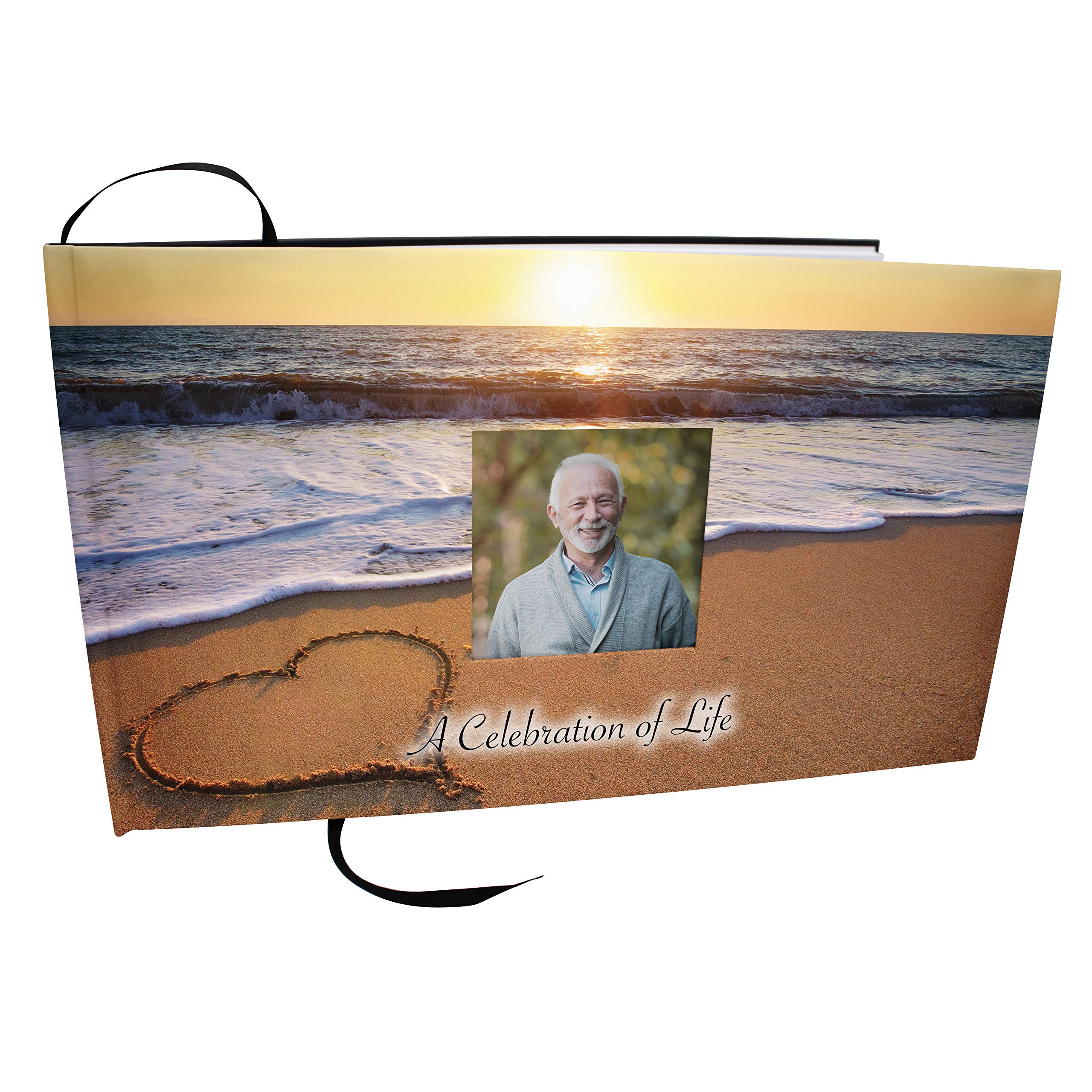 Endless Summer Photo Funeral Guest Book - Memorial Service Sign In Book for Celebration of Life | Perfect for Funeral Services, Memorial Gatherings & Remembrance Events