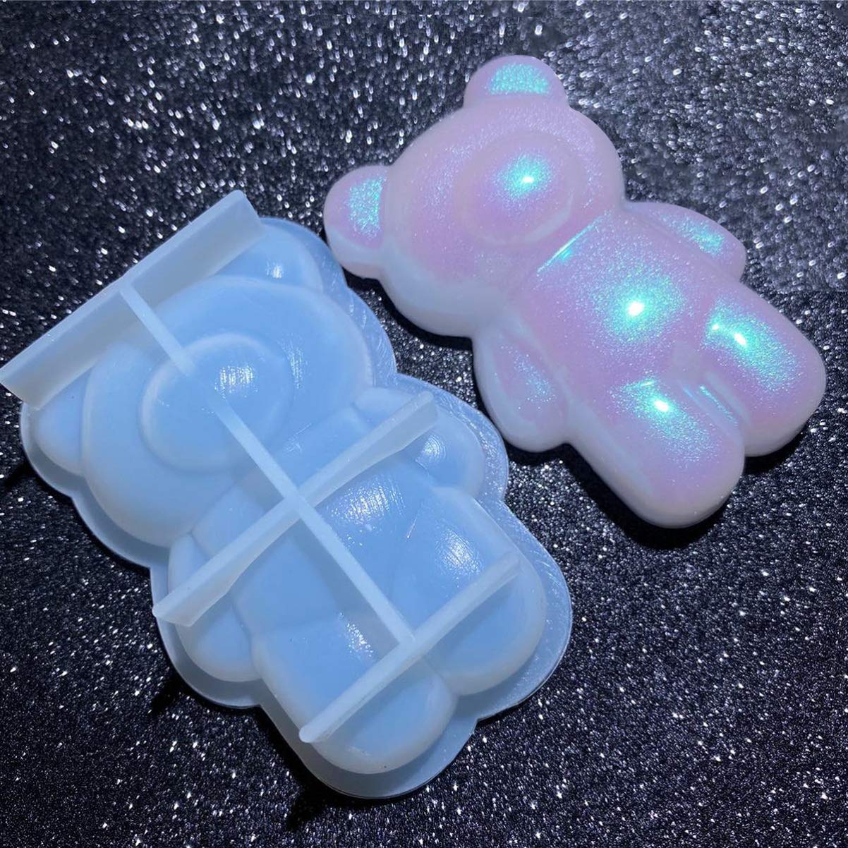EXCEART 1pc Silicone Mold for Kids Crafts - Cartoon Animal Resin Casting Molds, Soap Bar Molds, Epoxy Bear Mold for DIY Chocolate, Gummy Bears & Candies - Perfect for Birthday Parties, Classroom Activities & Creative Gifts