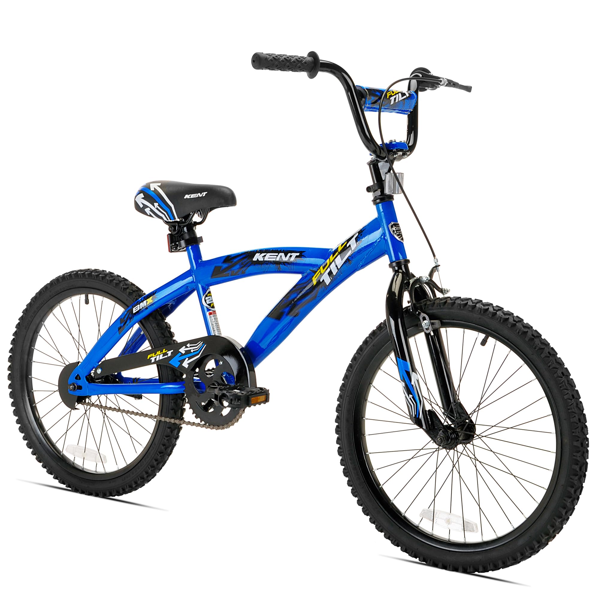 Kent International Full Tilt 20 Inch Kids Bike for Ages 7-13 - Adjustable Padded Seat & Handlebar, Front Hand Brakes & Rear Coaster Brakes - Perfect for Neighborhood Rides, Park Adventures & Learning to Cycle