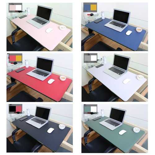 Large 90x45cm Dual-Sided PU Leather Mouse Pad - Non-Slip Desk Mat for Office & Gaming | Perfect for Workstations, Home Offices & PC Gaming Setups