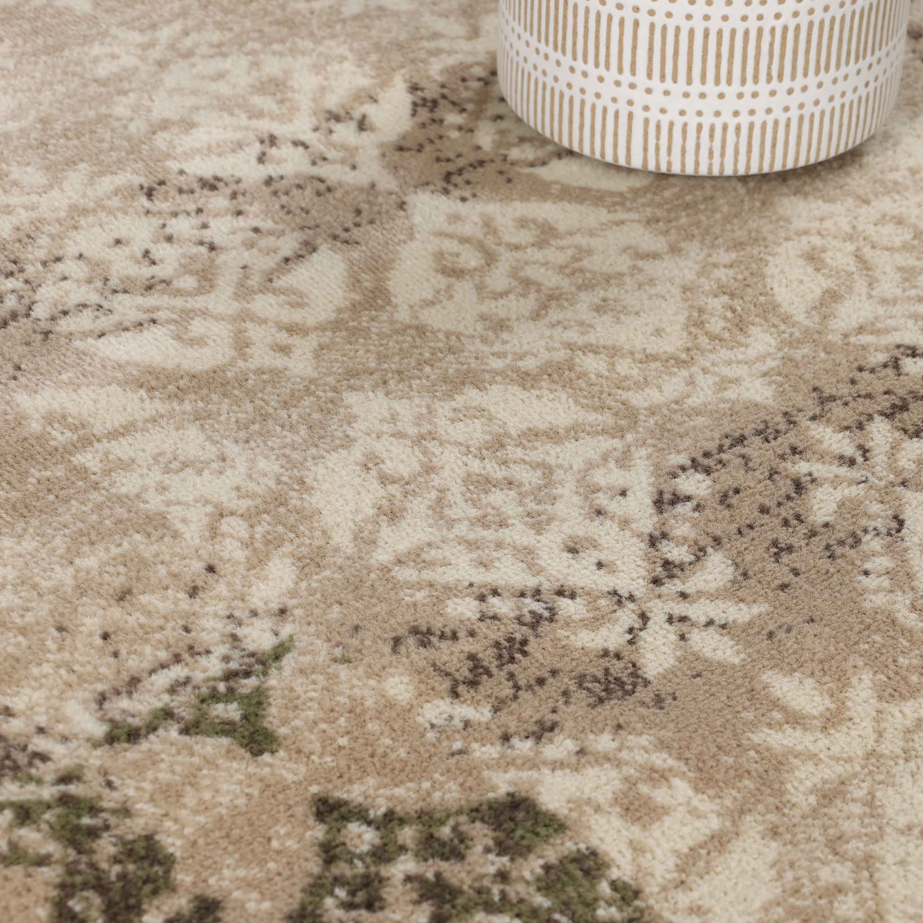 Stylish Modern Damask Indoor Area Rugs & Runners - Non-Slip Soft Living Room Carpet for Bedroom, Hallway, Dining Room Decor
