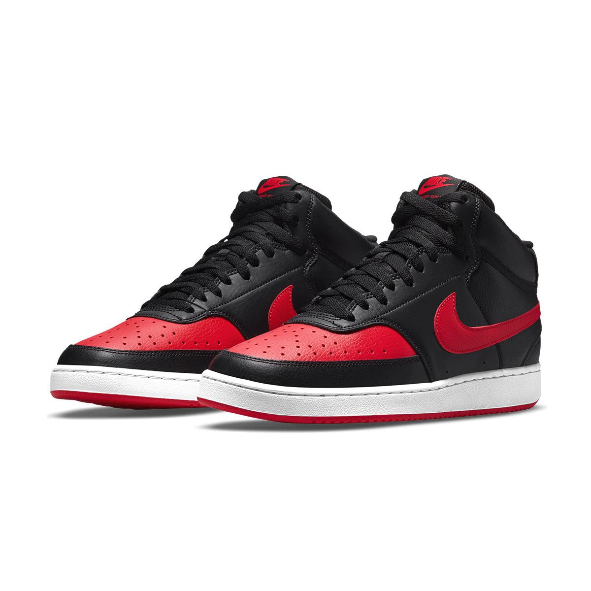 Nike Court Vision Mid 'Bred' Basketball Shoes - Classic Retro Style for Men & Women - Perfect for Streetwear, Casual Outfits & Sneaker Collectors