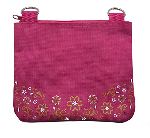 Frozen Elsa Pink Adjustable Strap Messenger Shoulder Crossbody Bag for Kids - Perfect for School, Travel & Disney Themed Parties