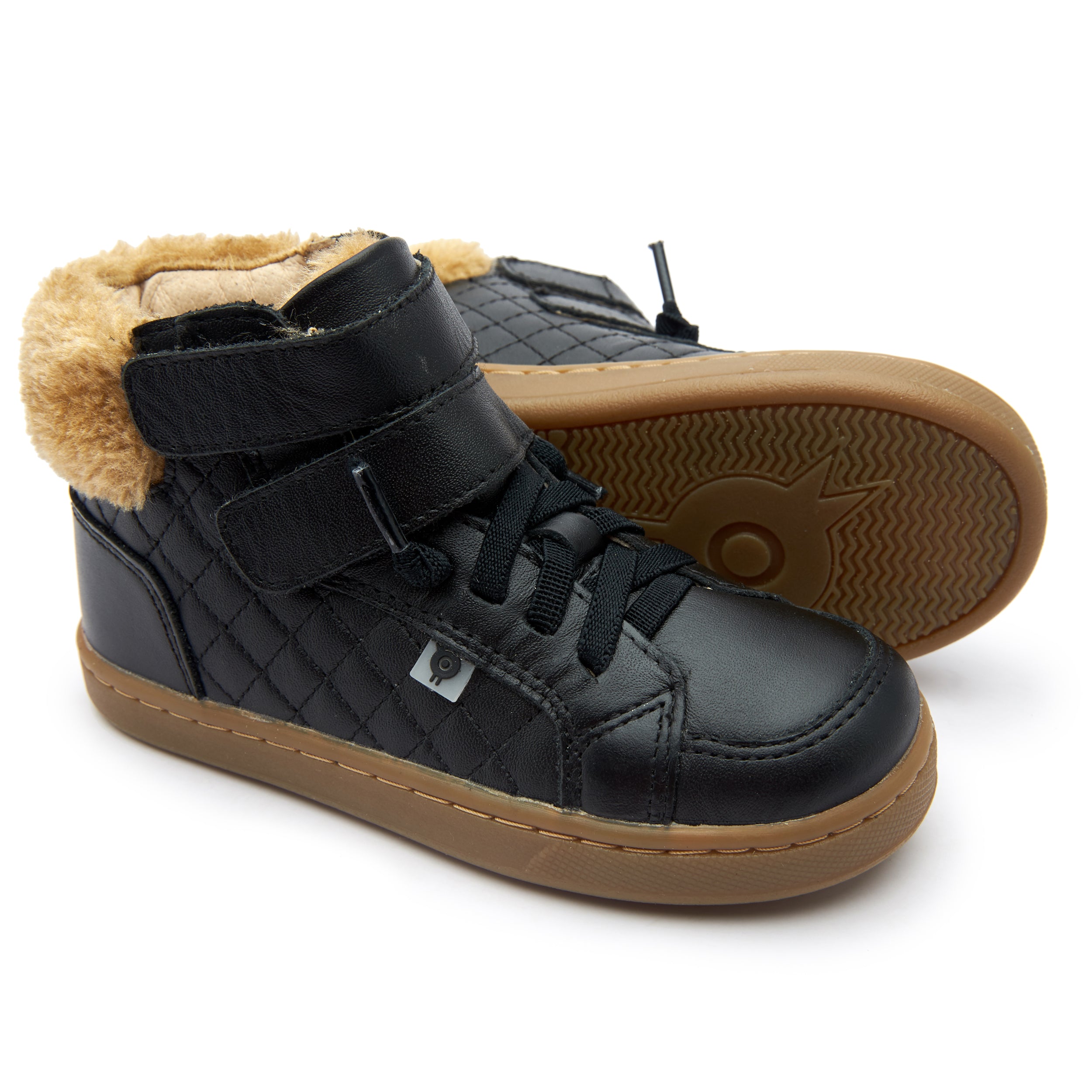 Old Soles 6146 Loch High Top Sneakers for Boys & Girls - Comfortable School Shoes for Kids | Black Leather Casual Sneakers for Everyday Wear, Playground & Outdoor Activities
