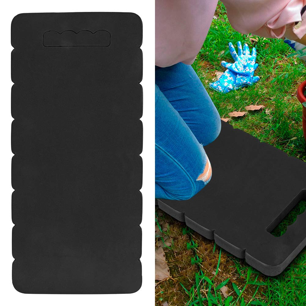 **Heavy Duty EVA Waterproof Garden Knee Pads with Handle - Comfortable Kneeling Pads for Gardening, Landscaping, Floor Work & Outdoor Activities (Black)**