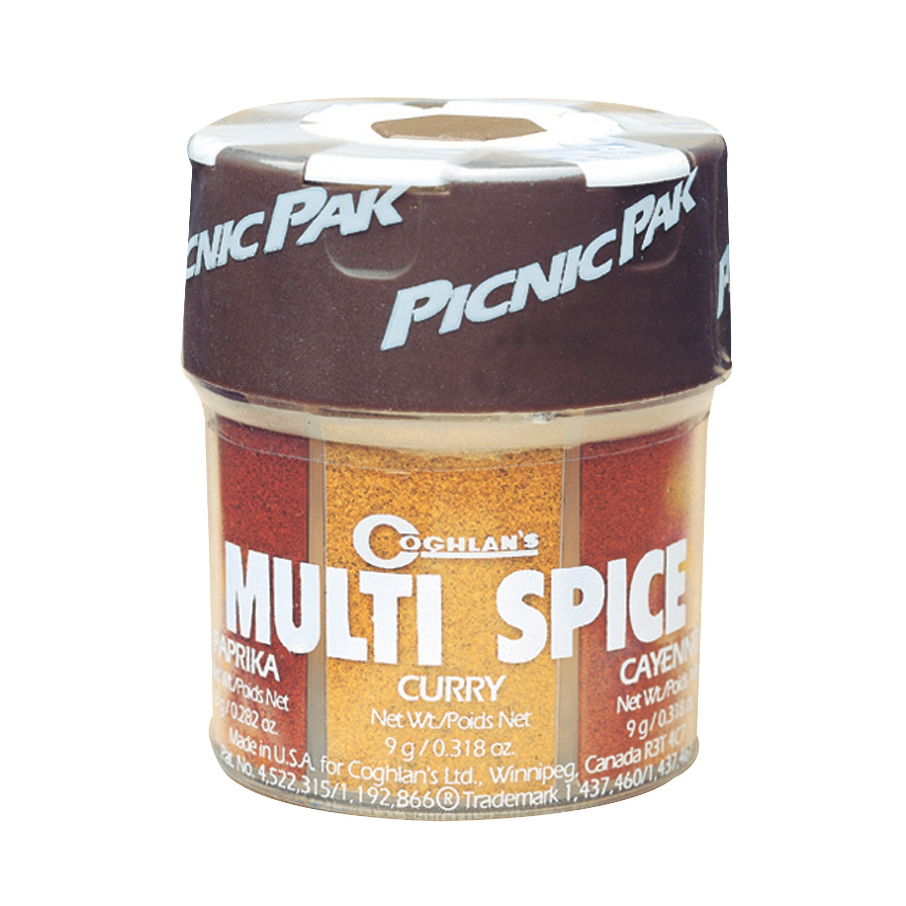 Coghlan's Multi Spice Shaker - Compact Camping Seasoning Container for Outdoor Cooking, Hiking & Travel | Salt, Pepper & Spice Dispenser for Backpacking, Picnics & BBQs