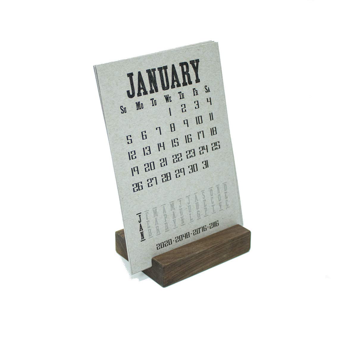 2025 Premium Walnut Wood Block Desk Calendar Stand - Elegant Office Organizer for Home & Work | Perfect for Scheduling, Planning, and Productivity