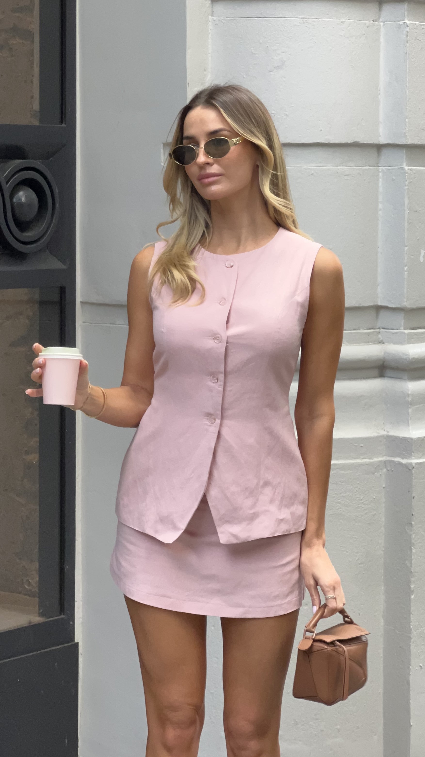 Malia Women's Pink Top - Flowy Casual Blouse for Summer, Beach, and Everyday Wear
