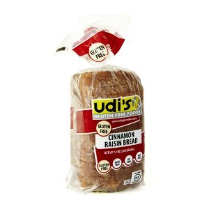 Gluten Free Cinnamon Raisin Bread - Pack of 4 | Udis | Soft & Delicious | Perfect for Breakfast, Sandwiches & Snacks